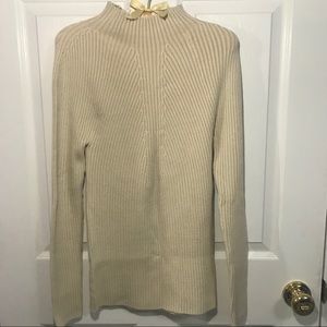 Beige Turtleneck Sweater